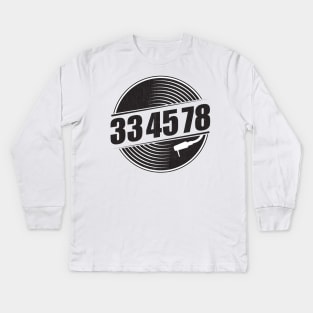 33 45 78 RPM Record & Vinyl Lovers Gift print Kids Long Sleeve T-Shirt
